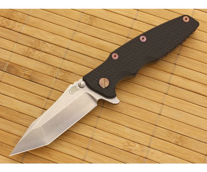 Hinderer Knives Eklipse 3.5" Tanto Flipper Black Battle Bronze Frame - HK-EKLIPSE-005