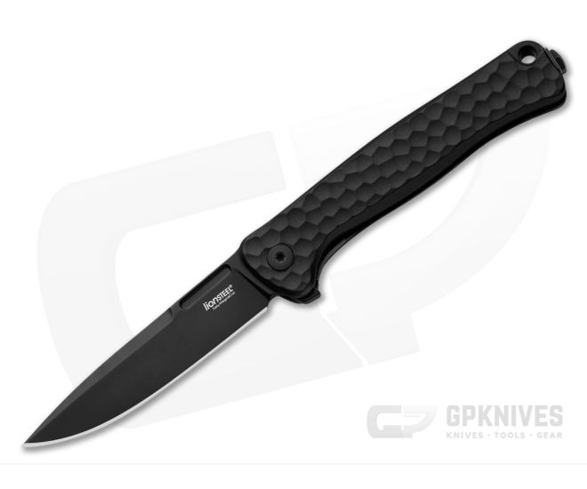 LionSteel Emmet Black Aluminum Black PVD Blade - LS-EM01A-BB