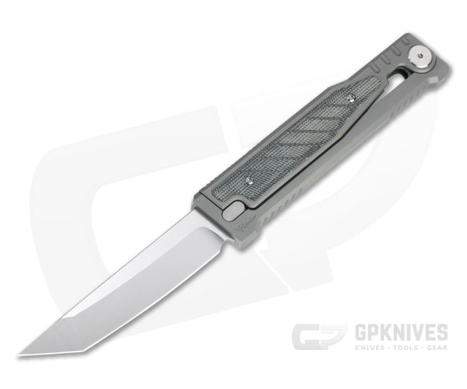 Reate EXO Exoskeleton Design Tanto Point Elmax Black Micarta Manual OTF Knife - RK-EXO-TP-BLKM