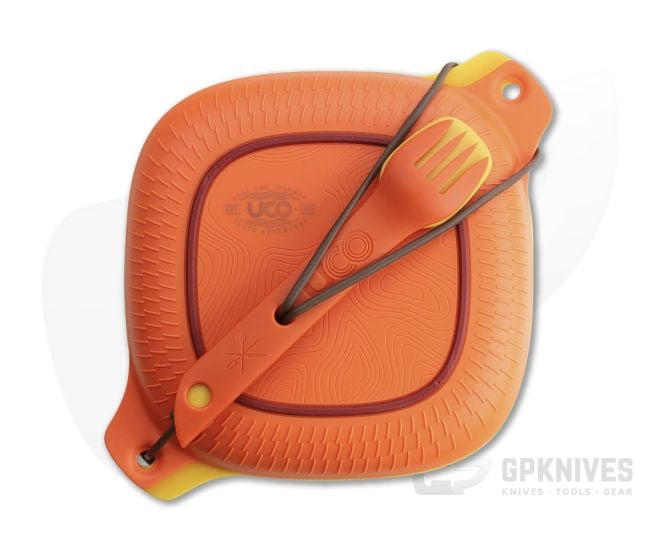 UCO Gear Six Piece Mess Kit w/ Switch Spork and Camp Cup Retro Sunrise - UCO-F-MK-CORE6PC-SUNRISE
