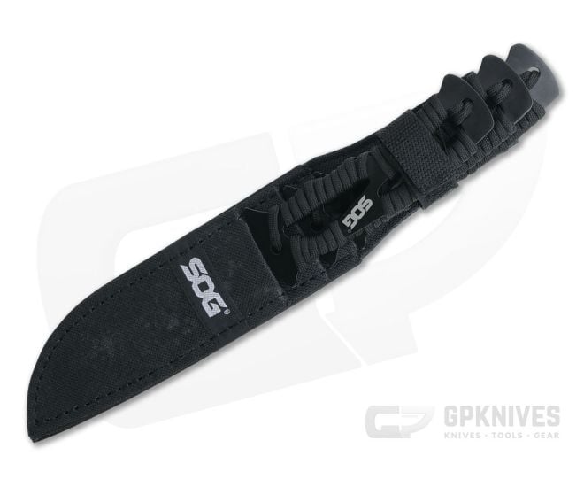 SOG Throwing Knives - 3 Pack Black Paracord Wrapped Fixed Blade Knives F041TN-CP - SOG-F041TN-CP