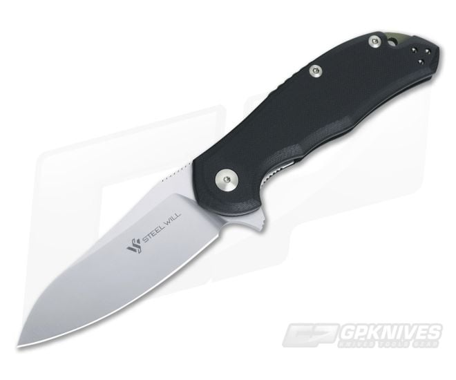 Steel Will Modus M390 Flipper Black G10 F25-31 - SW-F25-31