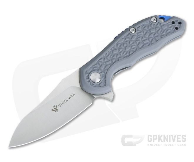 Steel Will Modus Mini Satin D2 Flipper Gray FRN F25M-14 - SW-F25M-14