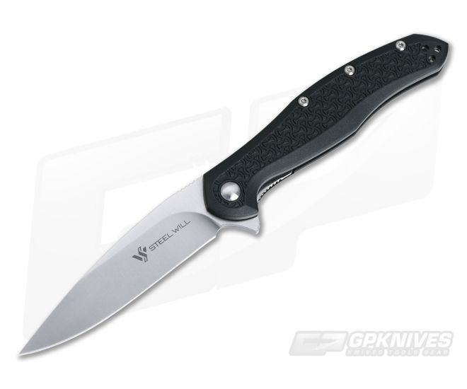 Steel Will Intrigue Mini D2 Flipper Black FRN F45M-11 - SW-F45M-11