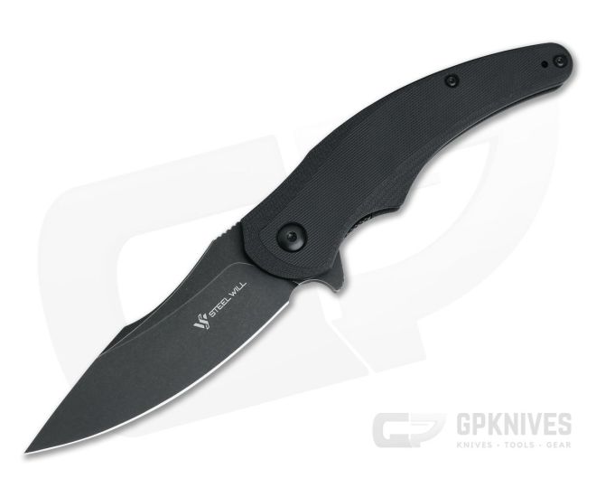 Steel Will Arcturus Flipper Black Stonewashed D2 Black G10 F55-03 - SW-F55-03