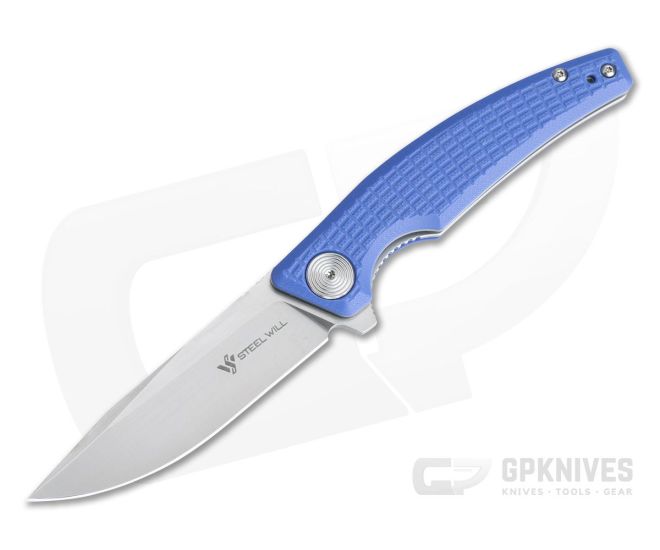Steel Will Shaula Satin D2 Blue G10 Liner Lock Flipper F61-11 - SW-F61-11
