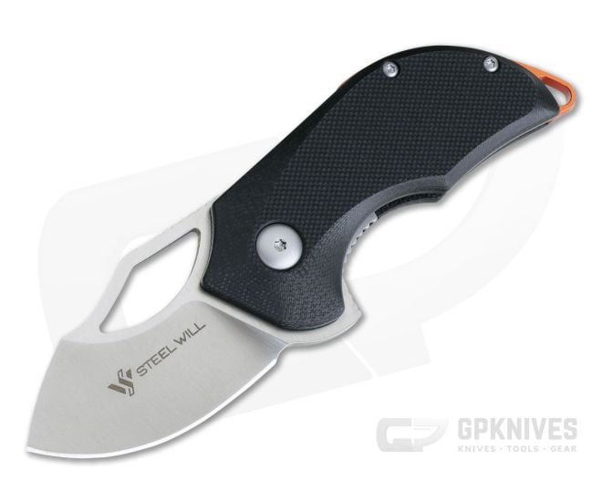 Steel Will Kobold Satin D2 Black G10 EDC Flipper F66-16 - SW-F66-16