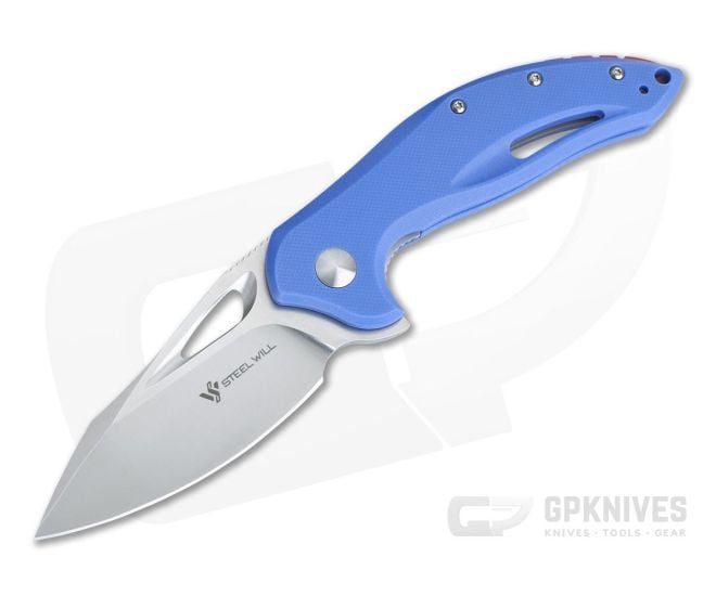 Steel Will Screamer Satin D2 Blue G10 Liner Lock Flipper F73-14 - SW-F73-14
