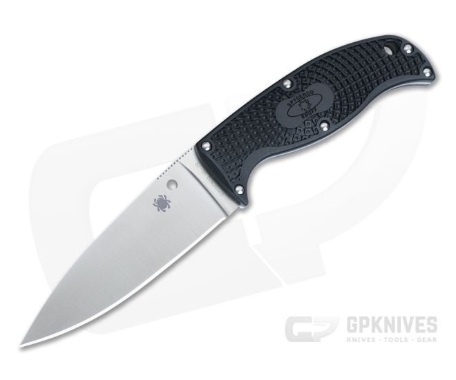 Spyderco Enuff 2 Leaf Plain VG10 Black FRN Fixed Blade FB31PBK2 - SP-FB31PBK2