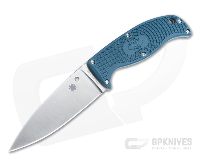 Spyderco Enuff 2 Fixed Blade Blue FRN Satin K390 Leaf Blade FB31PBL2K390 - SP-FB31PBL2K390