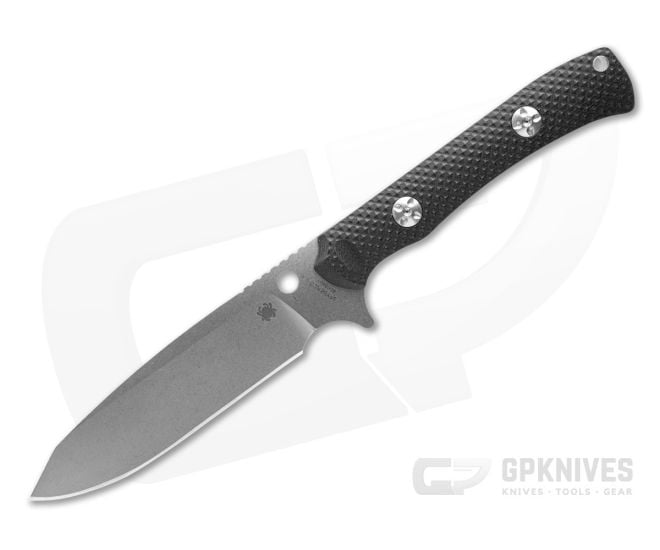 Spyderco Skoli Fixed Blade Black G10 Stonewash - SP-FB53GP