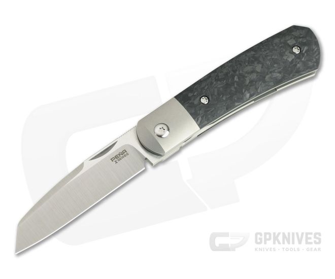 Pena Knives X Series Front Flipper Apache Bolstered Marbled Carbon Fiber - PK-FFA-MCF