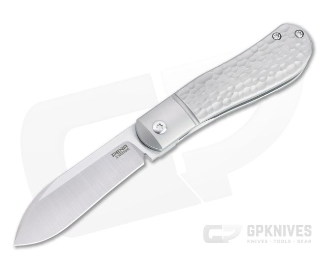 Pena Knives X Series Front Flipper Dogleg Jack Bolstered Jigged Titanium - PK-FFDJ-JT