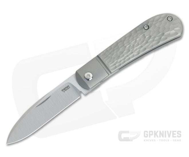 Pena Knives X Series Front Flipper Zulu Bolstered Jigged Titanium - PK-FFZ-JT
