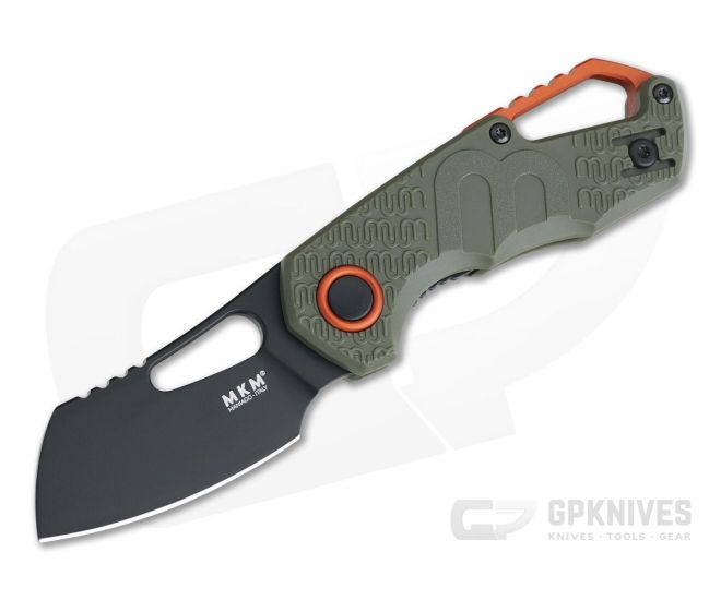 MKM Isonzo Cleaver Black Plain N690Co Green FRN FX03-2PGO - MKM-FX03-2PGO