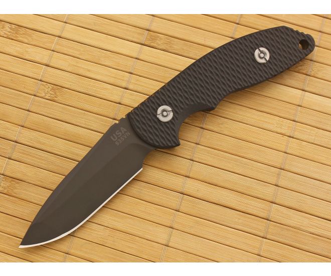 Hinderer Knives FXM 3.5 Fixed DLC Spanto Black G10 - HK-FXM-009