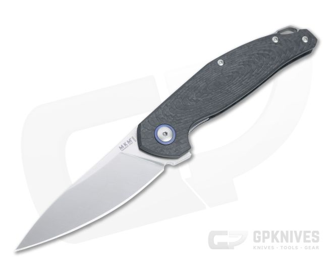 MKM Anso Goccia Satin M390 3D Carbon Fiber Liner Lock Flipper GC-CF - MKM-GC-CF