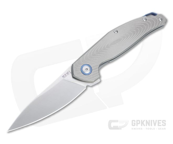 MKM Anso Goccia Satin M390 Blasted 3D Titanium Liner Lock Flipper GC-T - MKM-GC-T