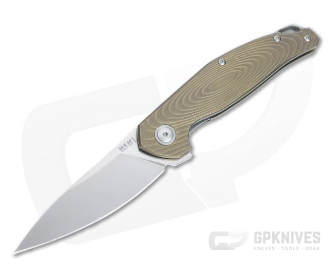 MKM Anso Goccia Satin M390 Bronze 3D Titanium Liner Lock Flipper GC-TBR - MKM-GC-TBR