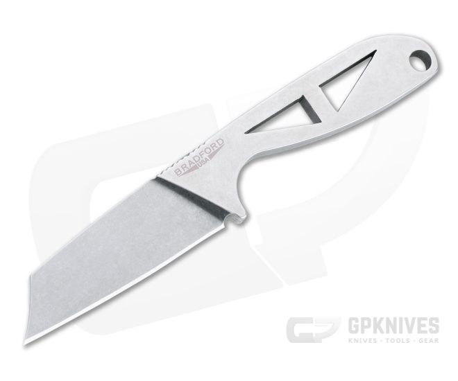 Bradford G-Cleaver Stonewashed Elmax Fixed Blade Neck Knife GCLEAVER-SW - BK-GCLEAVER-SW