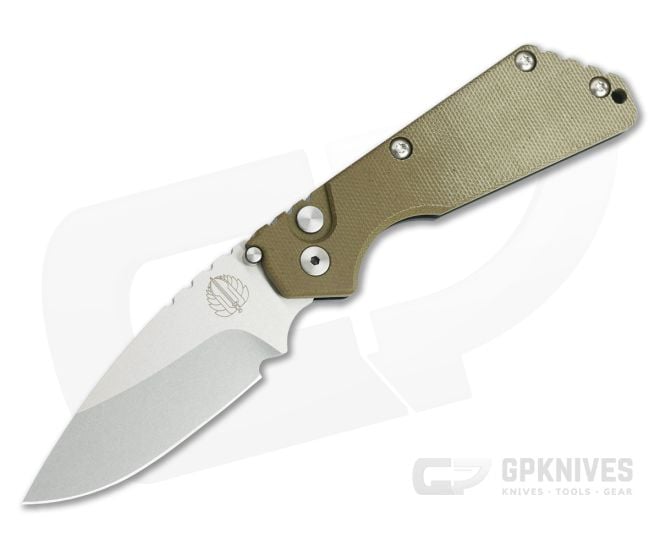 Protech GPKnives Exclusive Strider SnG Green Micarta Top Stonewashed Blade Automatic Knife GP-SNG-01 - PT-GP-SNG-01