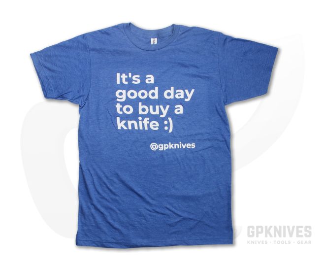 GPKNIVES Blue Heather Good Day T-Shirt | X-Large - AC-GPK-TSHIRT-XL