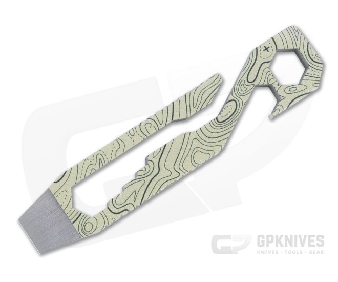 Griffin Pocket Tool Original Topographic Color Design Stainless Steel Multitool - GPT-SS-TG