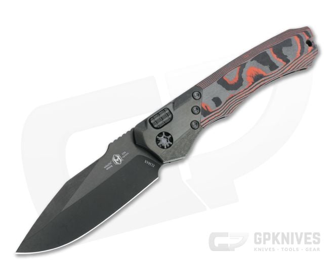 Heretic Wraith Orange Camo Carbon Fiber Automatic Knife H000-6A-ORCF - HRT-H000-6A-ORCF