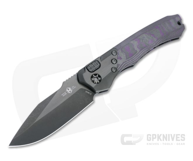 Heretic Wraith Purple Camo Carbon Fiber Automatic Knife H000-6A-PUCF - HRT-H000-6A-PUCF