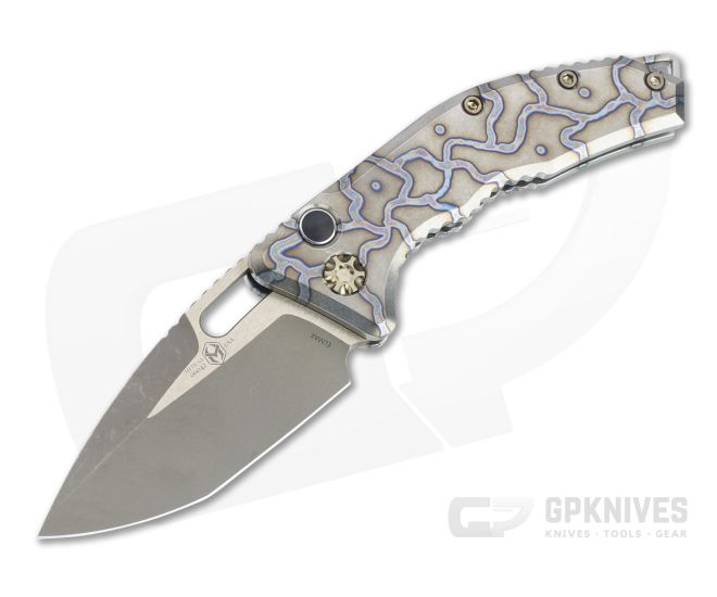 Heretic Knives Medusa Tanto Battle Worn Bronze Elmax Flamed Titanium Automatic Knife H011-7A-FTI - HRT-H011-7A-FTI