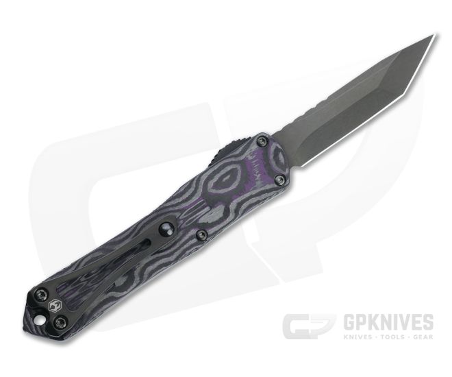 Heretic Knives Manticore-S Tanto DLC Elmax Purple Camo Carbon Fiber OTF Automatic H023-6A-PUCF - HRT-H023-6A-PUCF