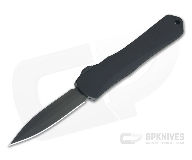 Heretic Knives Manticore-S Double Edge Tactical Black DLC S35VN OTF Automatic H024-6A-T - HRT-H024-6A-T
