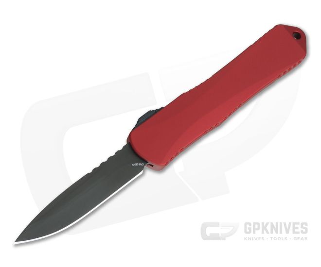 Heretic Knives Manticore-E Drop Point Black DLC S35VN Red EDC OTF Automatic H026-6A-RED - HRT-H026-6A-RED