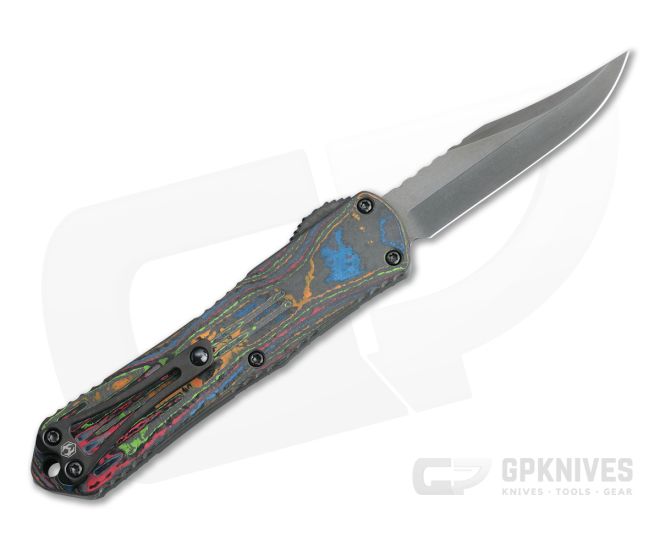 Heretic Knives Manticore-E Bowie DLC Elmax Awesome 80s Carbon Fiber EDC OTF Automatic H026B-6A-CF80S - HRT-H026B-6A-CF80S