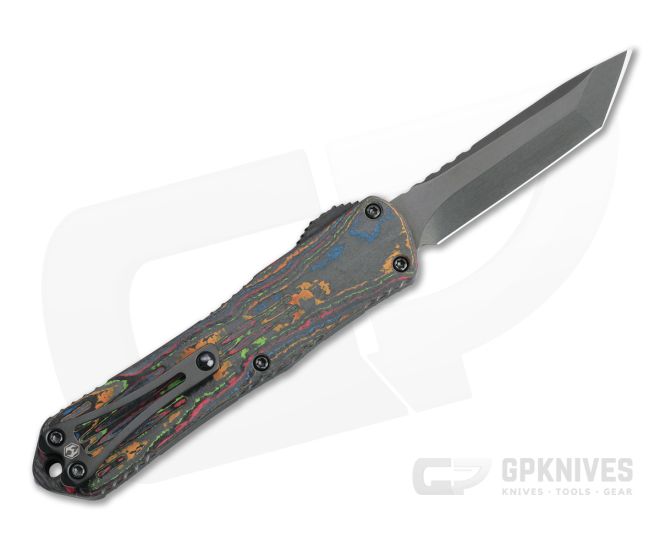 Heretic Knives Manticore-E Tanto DLC Elmax Awesome 80s Carbon Fiber EDC OTF Automatic H027-6A-CF80S - HRT-H027-6A-CF80S