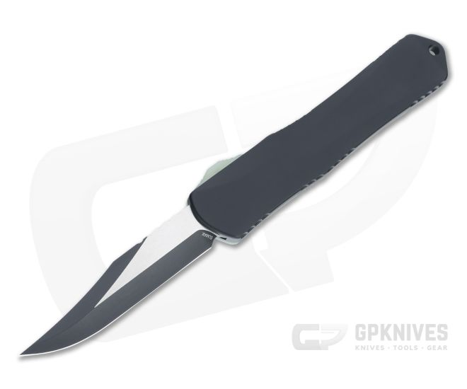 Heretic Knives Manticore-X Bowie Two-Tone Black Elmax Jade G10 Back Cover Black OTF Automatic H030B-10A-JADE - HRT-H030B-10A-JADE