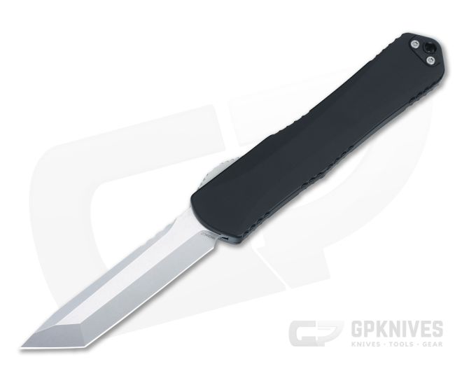 Heretic Manticore-X Out The Front Auto Black Aluminum Handles Stonewash MagnaCut Tanto Blade H031-2A - HRT-H031-2A