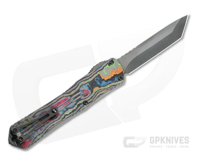 Heretic Knives Manticore-X Black DLC Tanto Awesome 80's Camo Carbon OTF Automatic H031-6A-CF80S - HRT-H031-6A-CF80S