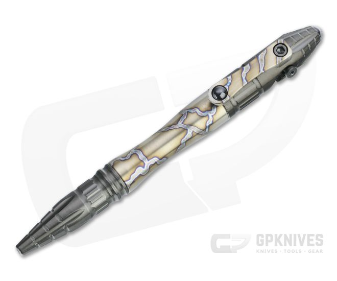 Heretic Knives Thoth DLC and Flamed Titanium Modular Bolt Action Ink Pen H038-DLC-FTI - HRT-H038-DLC-FTI