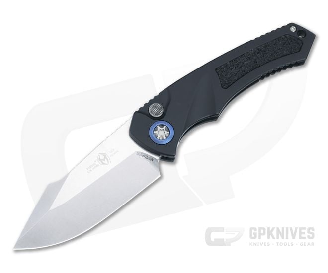 Heretic Pariah Auto Stonewashed Magnacut Black Handle - HRT-H048-2A