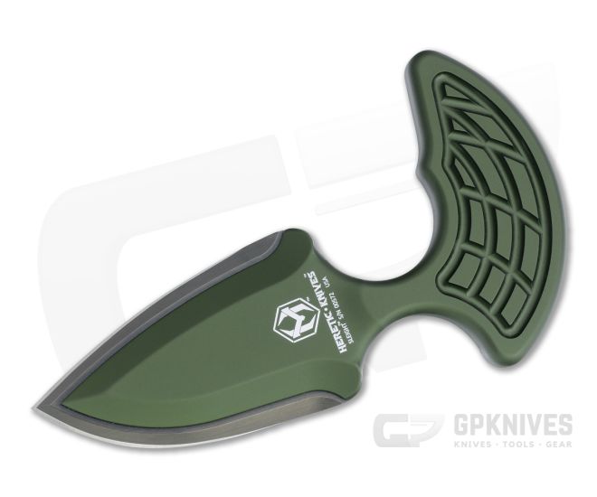 Heretic Sleight Green Push Dagger Black DLC 20CV H050-6A-GRN - HRT-H050-6A-GRN