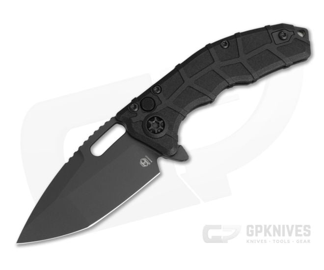 Heretic Martyr Manual Tactical Black Polymer MagnaCut Button Lock Flipper (3.50" Blade) H057-4A-T - HRT-H057-4A-T