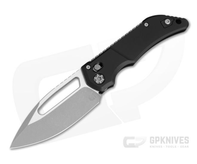 Heretic Koschei Black Aluminum MagnaCut Battleworn Crossbar Lock Knife (3.50" Blade) H061-5A - HRT-H061-5A