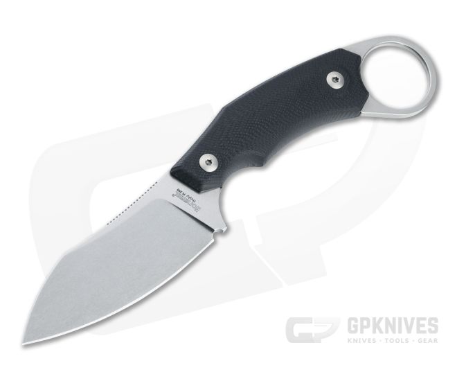 LionSteel H1 Skinner M390 Black G10 Fixed Blade Ring Knife - LS-H1-GBK