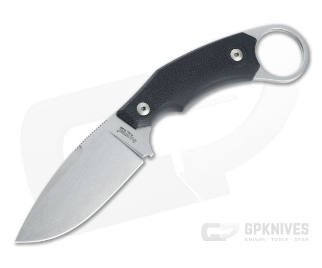 LionSteel H2 Drop Point M390 Black G10 Fixed Blade Ring Knife - LS-H2-GBK