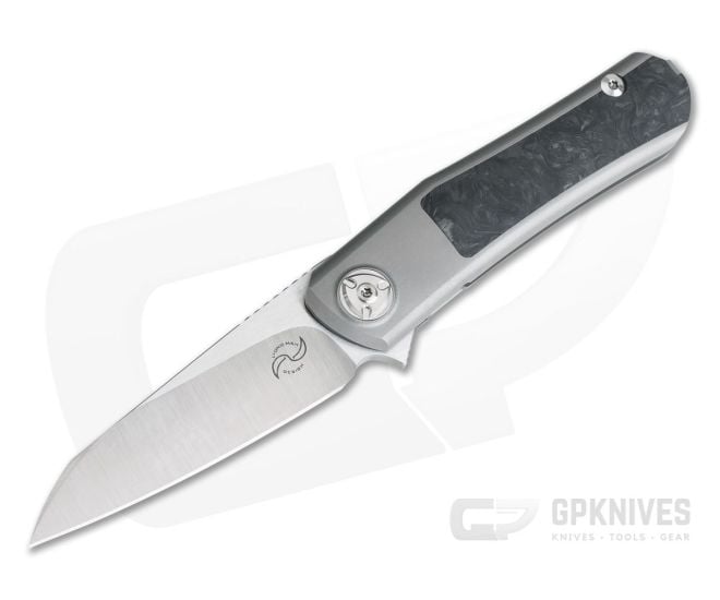 Liong Mah Design Hawk Carbon Fiber Titanium Frame Lock Flipper M390 - LMD-HAWK-CF