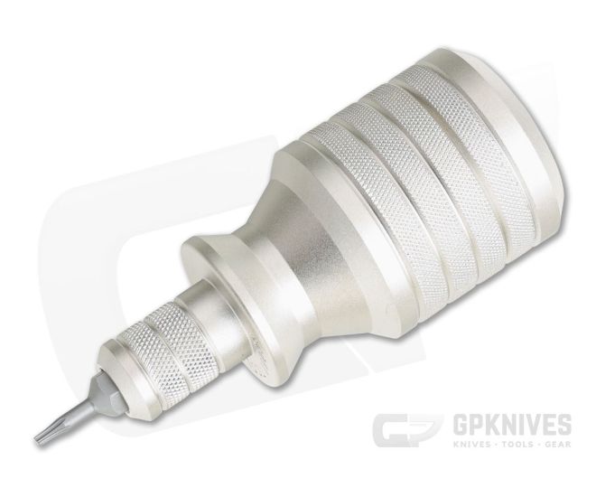 Scout Leather Co. Hex Bit Driver Stubby Silver Aluminum - SLC-HBD-AL
