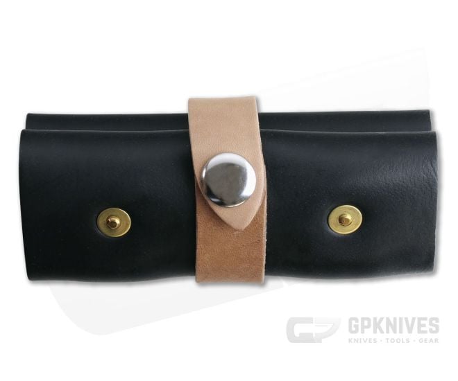 Scout Leather Co. Hex Bit Driver Tool Roll Black Leather - SLC-HBDTR-BK
