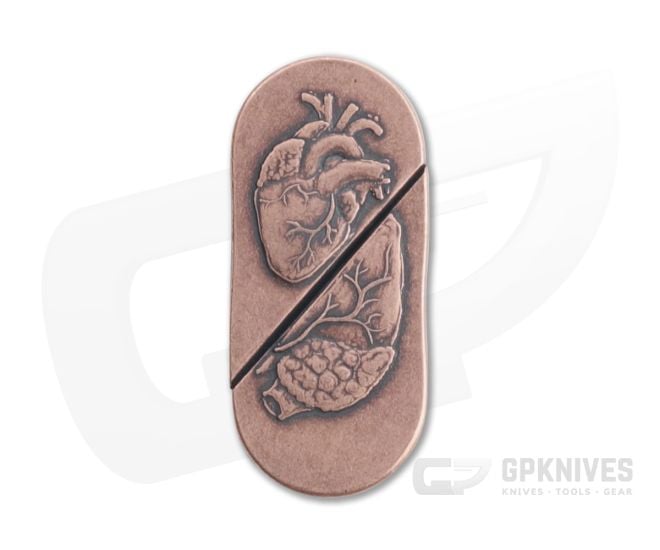 Shire Post Mint Whole Heart Breakable Coin Copper - SPM-HEART-CO