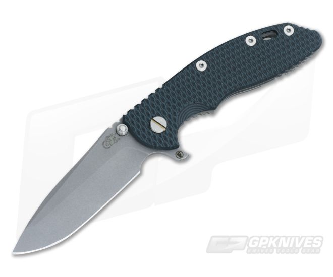 Hinderer Knives XM-18 3.5" Black-Green Fatty Spanto Working Finish - HK-0111